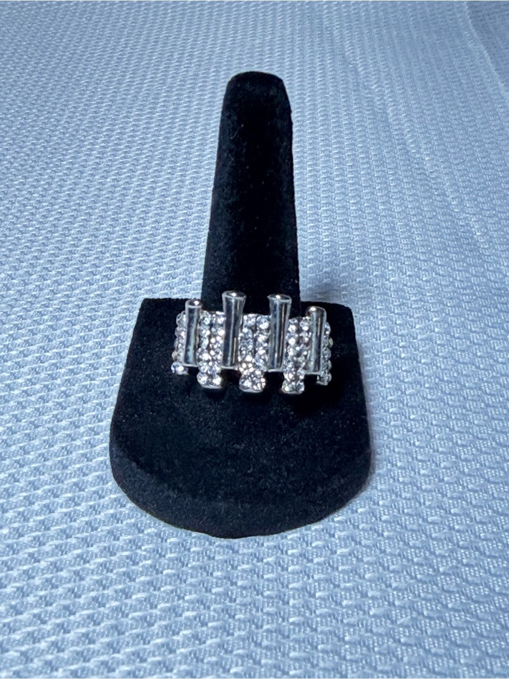 Silver Crystal Statement Ring